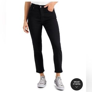 724 High Rise Slim Straight Cropped Women's Jeans - Black